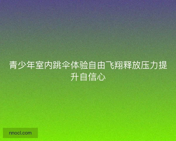青少年室内跳伞体验自由飞翔释放压力提升自信心