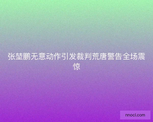 张堃鹏无意动作引发裁判荒唐警告全场震惊